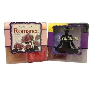 Crystal Journey Herbal Magic Charged Candle Gift‎ Set Lot Of 2 Made in USA
